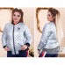 Женская куртка бомбер серебро SILVER Батальные размеры Женская куртка бомбер серебро SILVER Батальные размеры