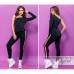 Спортивный костюм кофта на одно плечо длинный рукав и штаны с лампасами 