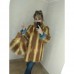Шуба двухсторонняя с сумкой мех лиса 