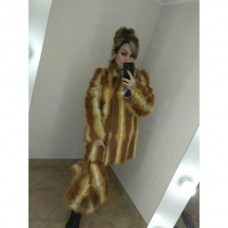 Шуба двухсторонняя с сумкой мех лиса Шуба двухсторонняя с сумкой мех лиса