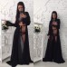 Пляжный шифоновый халат в пол