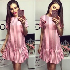 Платье коттон в полоску 853 