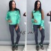 Костюм для фитнеса тройка кофта на молнии майка лосины  