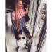 Женский теплый кардиган вязка коса трехцветный