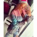 Женский теплый кардиган вязка коса трехцветный