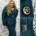 Женский теплый лыжный костюм на синтепоне и овчине Большие размеры 50-56
