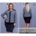 Костюм в деловом стиле юбка и пиджак Большие размеры Костюм в деловом стиле юбка и пиджак Большие размеры