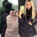 Теплое пальто на холлофайбере с поясом с меховым воротником Теплое пальто на холлофайбере с поясом с меховым воротником