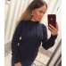 Стильный женский вязаный свитер