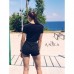 Спортивный костюм футболка топ и шорты 