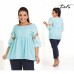 Летний женский костюм лен блуза и брюки Большие размеры