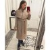 Женское модное пальто Шерсть варенка с широким воротом Женское модное пальто Шерсть варенка с широким воротом