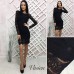 Коктейльное женское платье из гипюра 