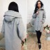 Пальто демисезонное с капюшоном кашемир с примесью шерсти Батал 