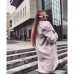 Женское пальто букле зефир с поясом и накладными карманами Женское пальто букле зефир с поясом и накладными карманами