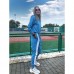 Спортивный костюм кофта с капюшоном и штаны высокая посадка