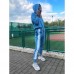 Спортивный костюм кофта с капюшоном и штаны высокая посадка