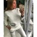 Вязанный женский костюм свитер и штаны шерсть Вязанный женский костюм свитер и штаны шерсть