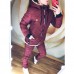 Зимний женский теплый дутый костюм на овчине