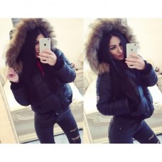 Курточка Монклер короткая с натуральным мехом Курточка Монклер короткая с натуральным мехом