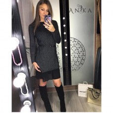 Женское черное платье ангора Женское черное платье ангора