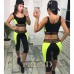 Костюм для фитнеса спортивный топ и бриджи