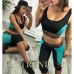 Костюм для фитнеса спортивный топ и бриджи