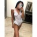 Ажурный боди французское кружево с рюшами