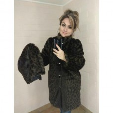 Шуба леопард из искусственного меха под норку Шуба леопард из искусственного меха под норку
