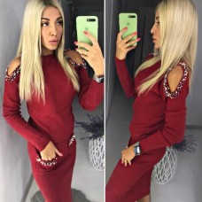 Костюм кофта и юбка с бусинками Костюм кофта и юбка с бусинками