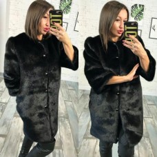 Шуба нарядная из искусственного меха под норку Рукав 3/4