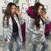 Куртка теплая на холлофайбере Серебро длина