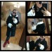 Шуба из искусственного меха под мутон и норку с капюшоном и воротником