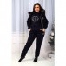 Теплый спортивный костюм тройка кофта штаны и жилет на меху с опушкой натуральный песец