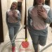 Женский спортивный костюм с начесом с мехом кролика