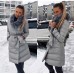 Женская куртка-пальто с мехом под чернобурку Женская куртка-пальто с мехом под чернобурку