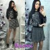Костюм клетка кофта и юбка