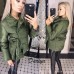 Женская короткая демисезонная куртка высокий воротник 