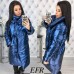 Длинная женская куртка плотная глянцевая плащевка Хит 2018-2019 