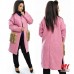 Пальто с мех карманами букле, шерсть бат