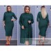 Женский костюм платье миди и длинный кардиган Большие размеры Женский костюм платье миди и длинный кардиган Большие размеры
