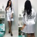 Пенюар с кружевом и халатом в комплекте