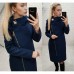 Утепленное кашемировое пальто на молнии с капюшоном