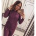Женский вязанный костюм свитер и штаны шерсть с акрилом