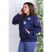 Бомбер теплый на кнопках Большие размеры