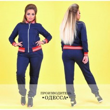 Спортивный костюм штаны и кофта на молнии без капюшона Батал Спортивный костюм штаны и кофта на молнии без капюшона Батал