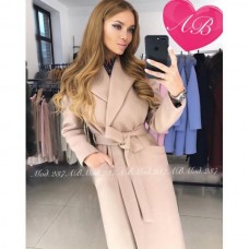 Длинное кашемировое пальто с поясом Длинное кашемировое пальто с поясом