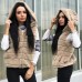 Меховая жилетка с капюшоном