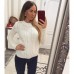 Свитер теплый женский вязка мелкие косы