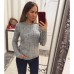 Свитер теплый женский вязка мелкие косы